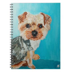 Yorkshire-Terrier-Gemälde von Alfred Fox Notizblock