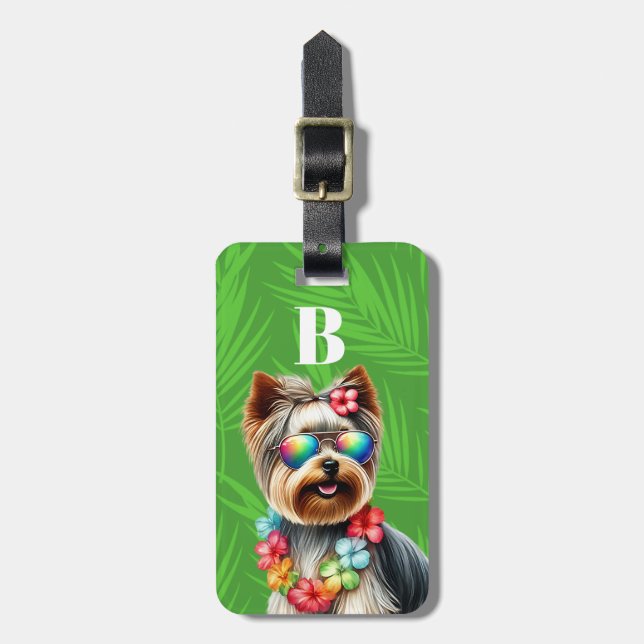 Yorkshire-Terrier-Gepäckanhänger Gepäckanhänger (Vorderseite vertikal)
