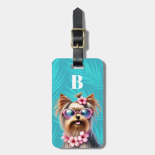 Yorkshire-Terrier-Gepäckanhänger Gepäckanhänger (Vorderseite vertikal)