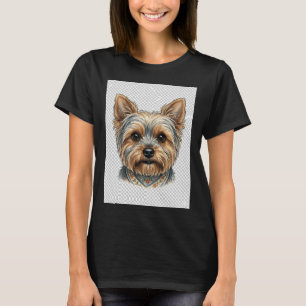 Yorkshire Terrier Gesicht mit Bandana T-Shirt