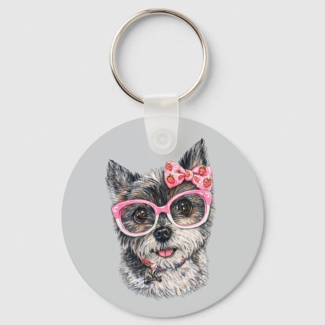 Yorkshire Terrier Gift for Dog Lovers Schlüsselanhänger (Vorderseite)