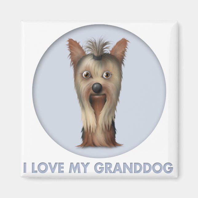 Yorkshire Terrier Granddog Magnet (Vorne)