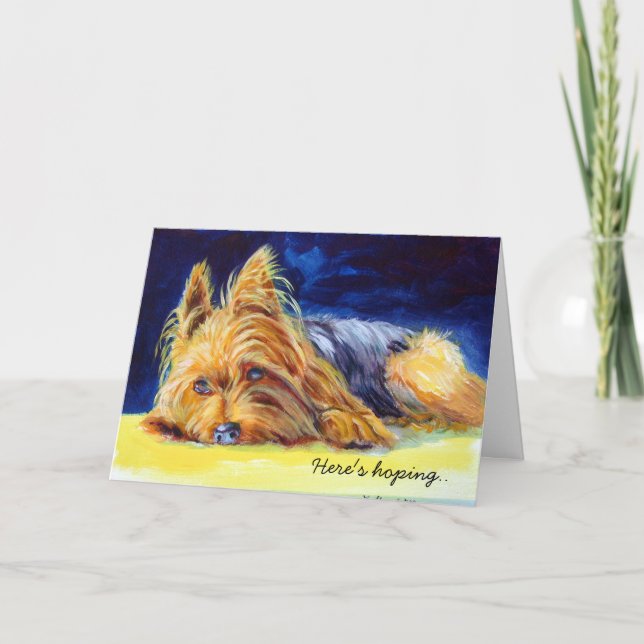Yorkshire Terrier Grußkarte Karte (Vorderseite)