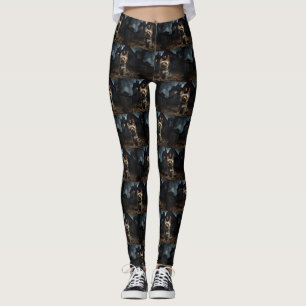 Yorkshire Terrier Halloween Beängstigend Leggings