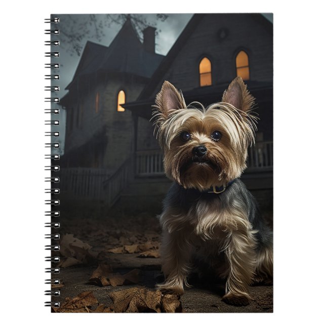 Yorkshire Terrier Halloween Beängstigend Notizblock (Vorderseite)