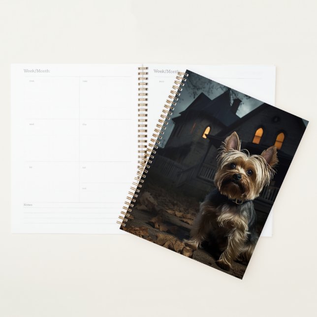 Yorkshire Terrier Halloween Beängstigend Planer (Anzeige)