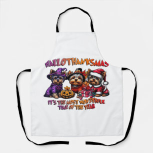 Yorkshire Terrier Halloween Erntedankfest Weihnach Schürze