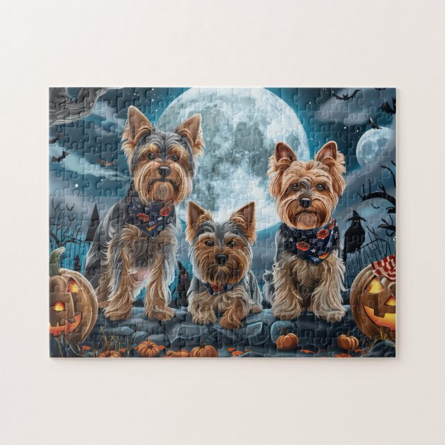 Yorkshire Terrier Halloween Spooky (Horizontal)