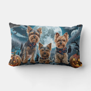 Yorkshire Terrier Halloween Spooky Lendenkissen