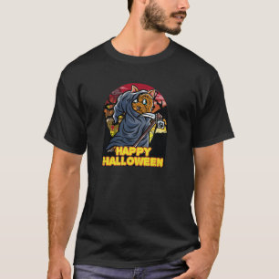 Yorkshire Terrier Happy Halloween Costume Grim Rea T-Shirt