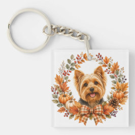 Yorkshire Terrier Herbst Schlüsselanhänger