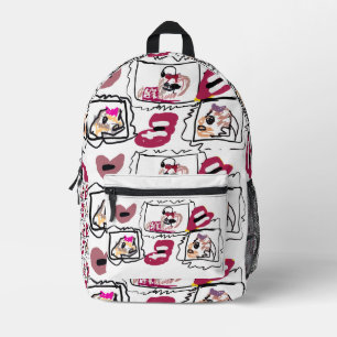 Yorkshire-Terrier-Herzen Bedruckter Rucksack
