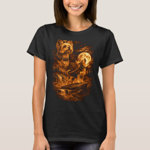 Yorkshire Terrier Heulender Mond Yorkie Hund Fanta T-Shirt