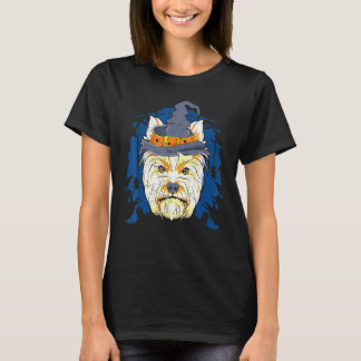 Yorkshire Terrier Hexenmeister Halloween Dog Women T-Shirt