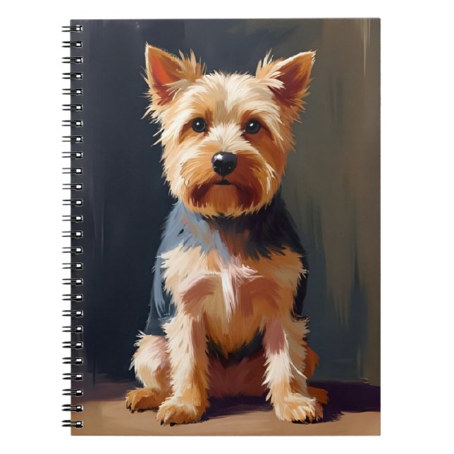 Yorkshire Terrier Hund Haustier Malerei Notizblock (Vorderseite)