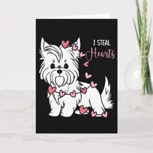 Yorkshire Terrier Hund Ich stehle Herzen Süßer Val Karte