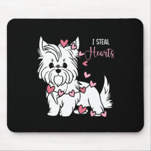 Yorkshire Terrier Hund Ich stehle Herzen Süßer Val Mousepad
