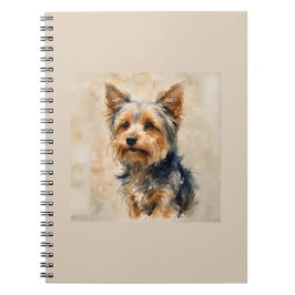Yorkshire Terrier Hund Kunst Design Notizblock