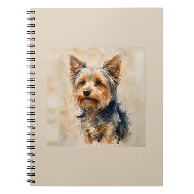 Yorkshire Terrier Hund Kunst Design  Notizblock (Vorderseite)