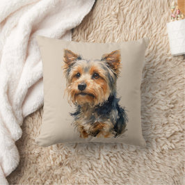 Yorkshire Terrier Hund Kunst Kissen