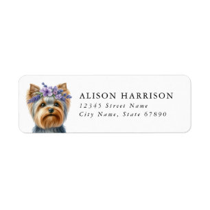Yorkshire Terrier Hund Rücksendeadressetikett