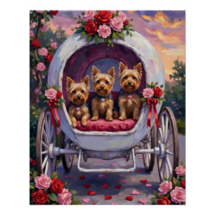 Yorkshire Terrier Hund Valentinstag Poster