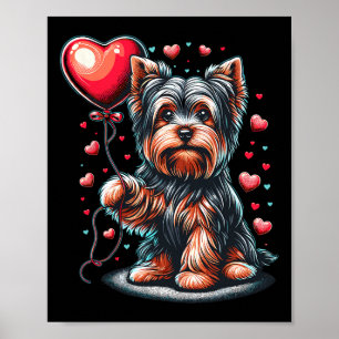Yorkshire Terrier Hund Valentinstag Yorkie Valen Poster