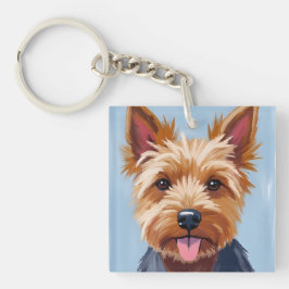 Yorkshire Terrier | Hundeporträtmalerei Schlüsselanhänger