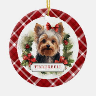 Yorkshire Terrier Keramik Circle Ornament