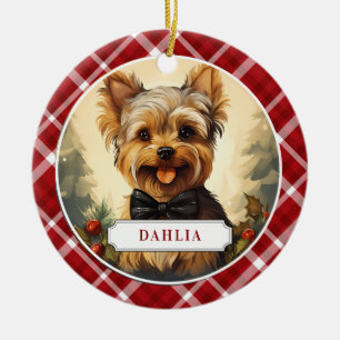 Yorkshire Terrier Keramik Circle Ornament