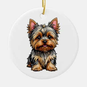 Yorkshire Terrier Keramik Ornament