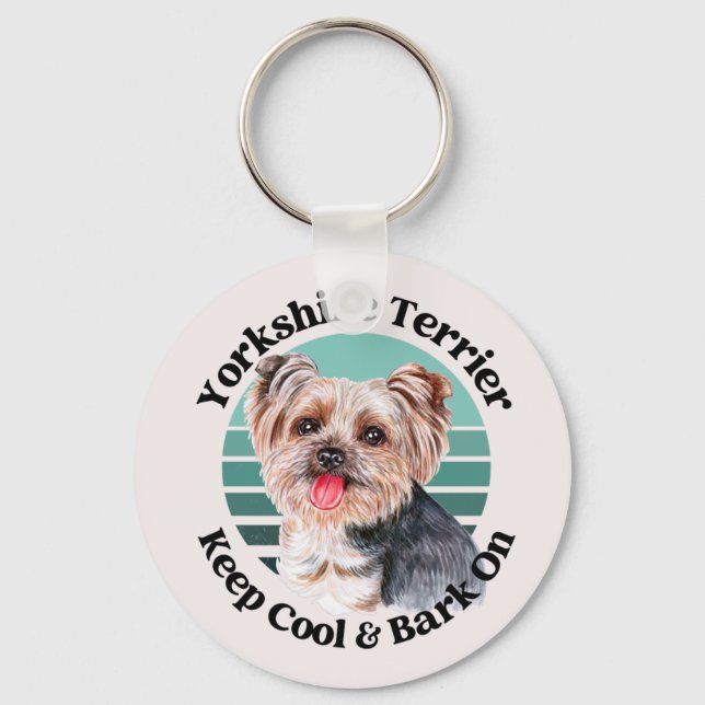 Yorkshire Terrier komischer Zitat-Schlüsselanhänge Schlüsselanhänger (Vorderseite)