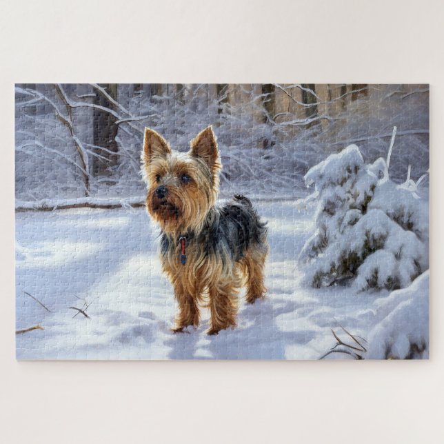 Yorkshire Terrier Let It Snow Christmas (Horizontal)