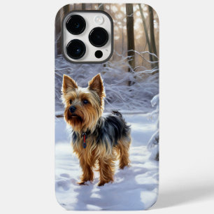Yorkshire Terrier Let It Snow Christmas Case-Mate iPhone 14 Pro Max Hülle