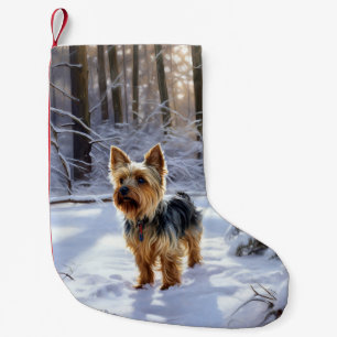 Yorkshire Terrier Let It Snow Christmas Kleiner Weihnachtsstrumpf