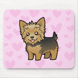 Yorkshire-Terrier-Liebe (kurzes Haar kein Bogen) Mousepad