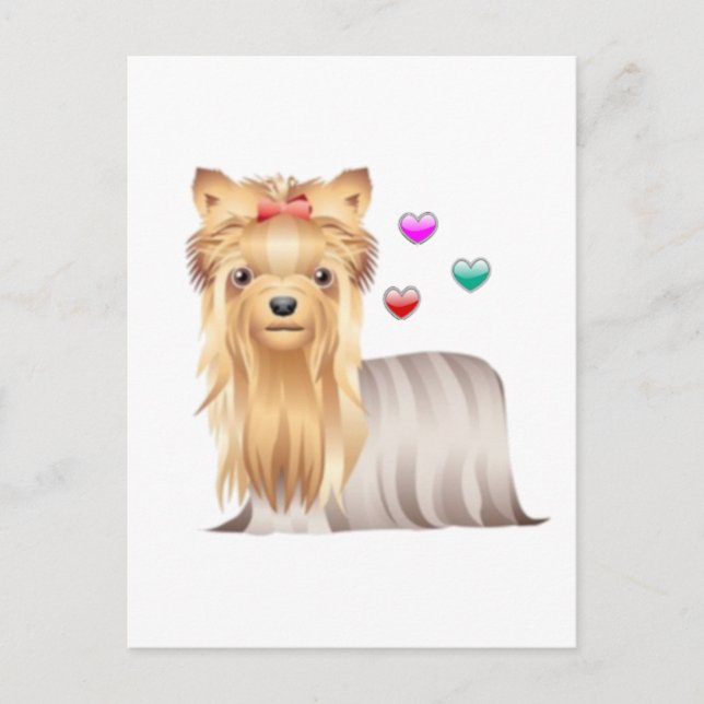 Yorkshire Terrier Liebe Postkarte (Vorderseite)