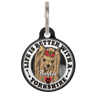 Yorkshire Terrier Life ist besser mit einem Yorkie Haustiermarke