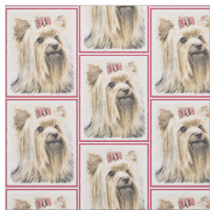Yorkshire-Terrier-Malerei - niedliche Stoff