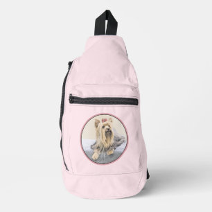 Yorkshire Terrier Malerei Süße Originelle Hundekun Crossbody Bag