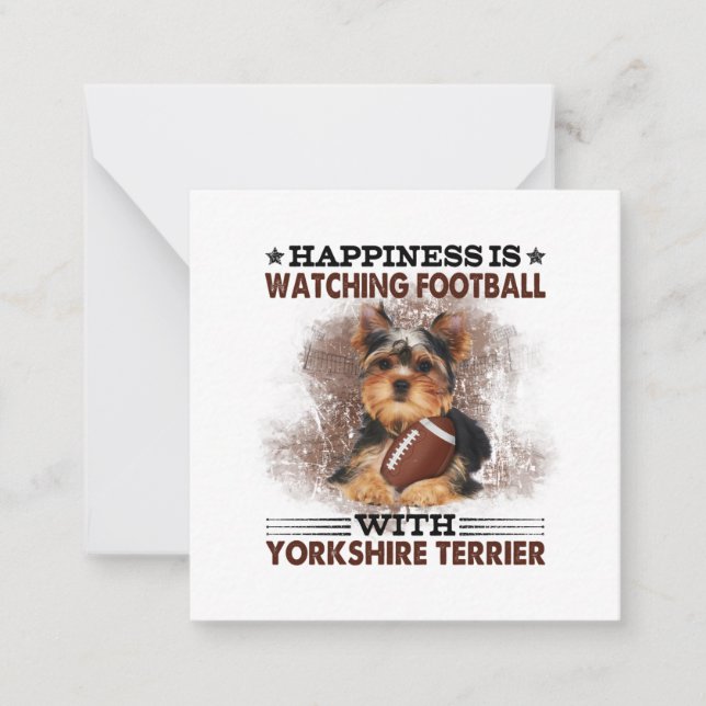 Yorkshire Terrier Mitteilungskarte (Vorderseite)