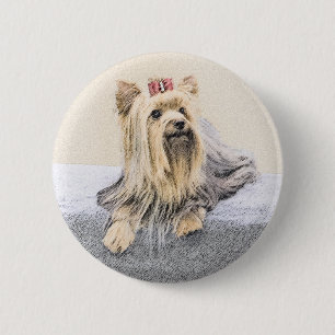 Yorkshire Terrier Painting - Niedliche Original Do Button