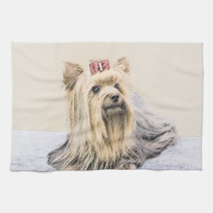 Yorkshire Terrier Painting - Niedliche Original Do Geschirrtuch