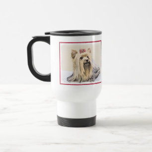Yorkshire Terrier Painting - Niedliche Original Do Reisebecher
