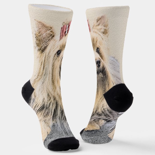 Yorkshire Terrier Painting - Niedliche Original Do Socken (Gewinkelt)