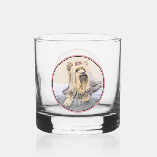 Yorkshire Terrier Painting - Niedliche Original Do Whiskyglas
