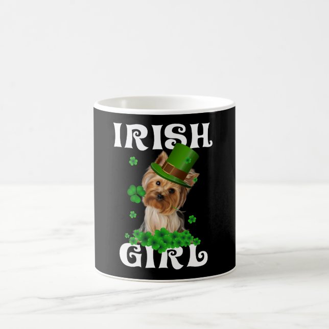 Yorkshire Terrier Patrick's Day Geschenk für sie Kaffeetasse (Mittel)