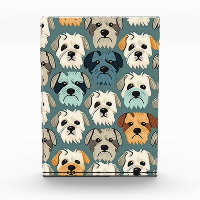 Yorkshire Terrier Pattern Fotoblock (Vorderseite)