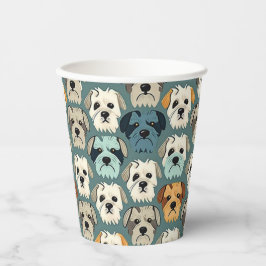 Yorkshire Terrier Pattern Pappbecher