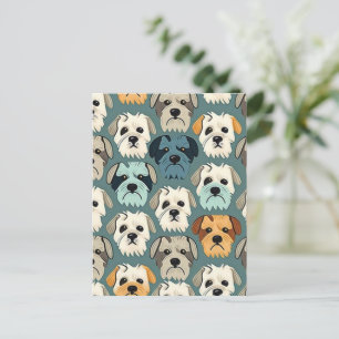 Yorkshire Terrier Pattern Postkarte